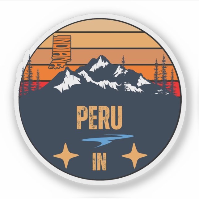 Pegatina Perú, Indiana (Anverso)