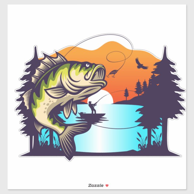 Pegatina Pesca (Hoja)