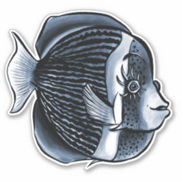 Pegatina Pescado bajo el mar