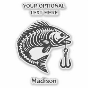 Pegatina Pescado de nombre personalizado