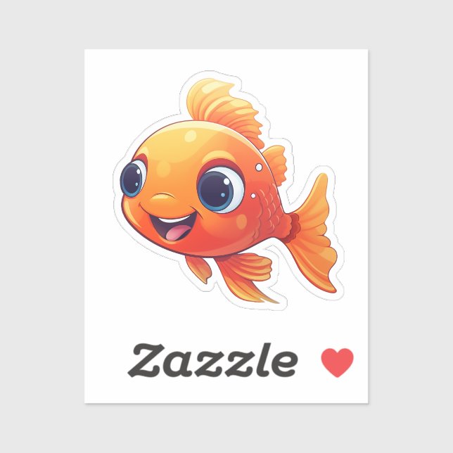 Pegatina Pescado personalizado (Hoja)