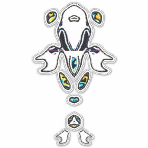 Pegatina Pescado psicodélico