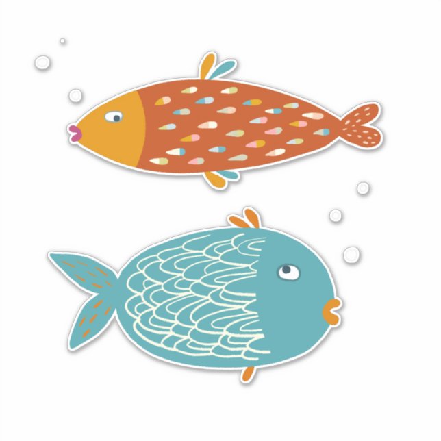 Pegatina Pescado sarcástico (Anverso)