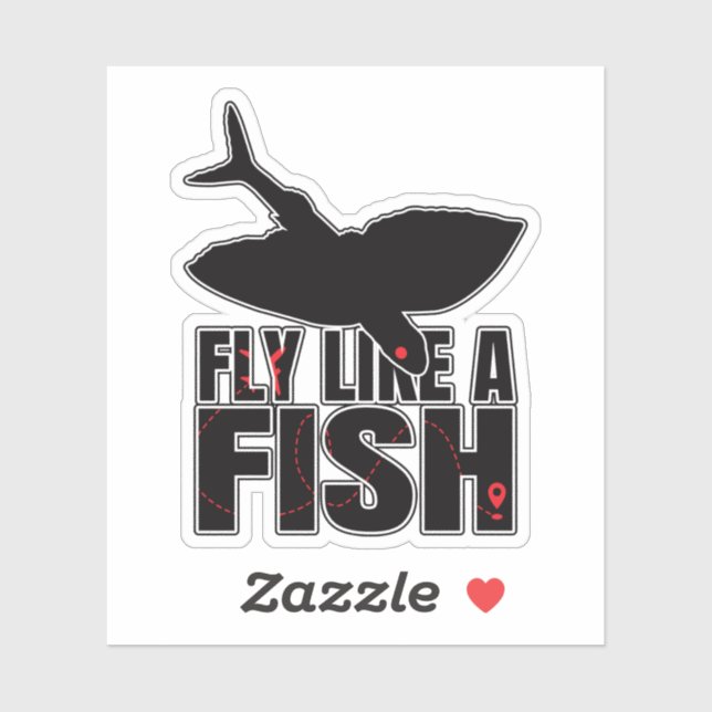 Pegatina Pescado volador Pelágico - Geek marino (Hoja)