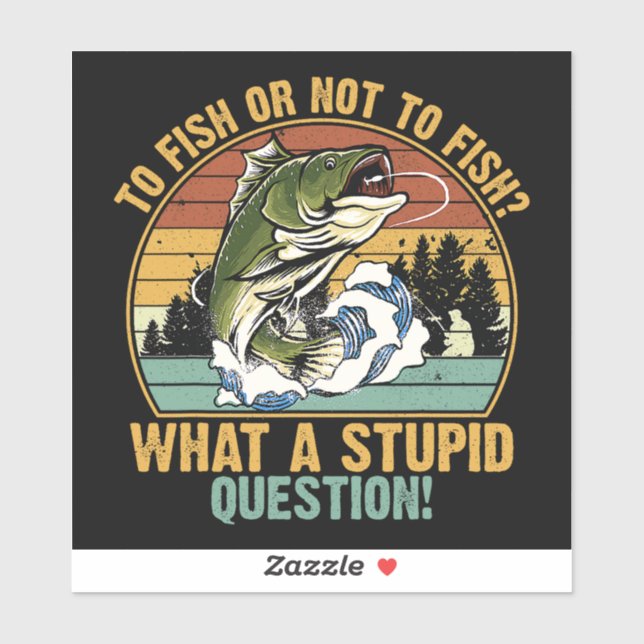 PEGATINA PESCAR O NO PESCAR (Hoja)