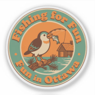 Pegatina Pescar por Diversión en Arte de Ottawa