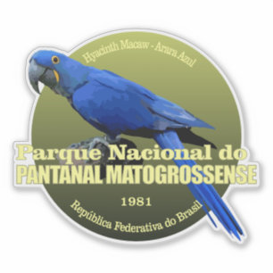 Pegatina PESO de Pantanal Matogrossense NP (macaw)
