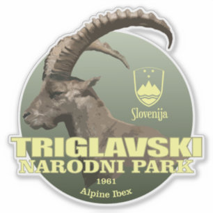 Pegatina PESO de Triglav NP (cabra montés alpino)