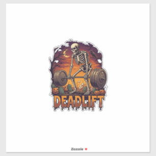 Pegatina Peso muerto Esqueleto Barra Halloween Calabazas Tu