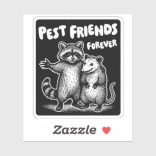 Pegatina Pest Friends Forever White Print