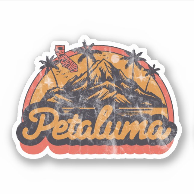 Pegatina Petaluma, California (Anverso)