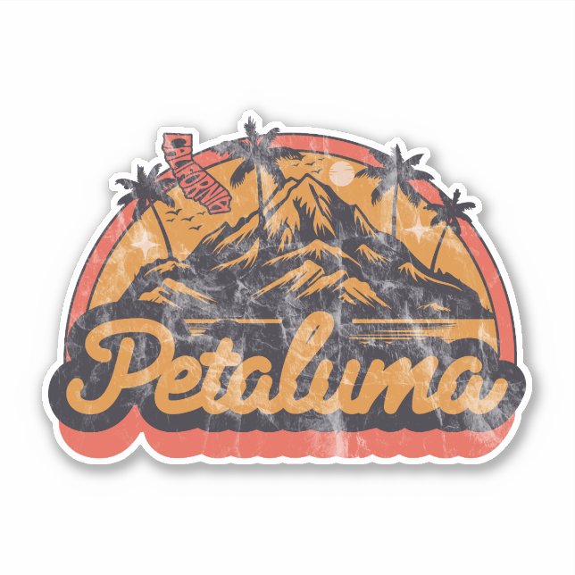 Pegatina Petaluma, California (Anverso)