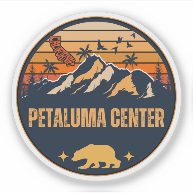 Pegatina Petaluma Center, California (Anverso)
