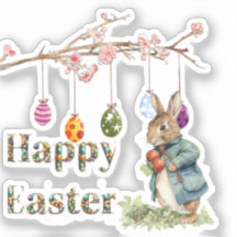Peter the Easter Rabbit Easter Eggs Happy Easter