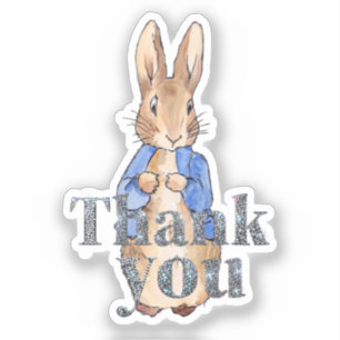 Pegatina Peter the Rabbit Decorative Gracias texto