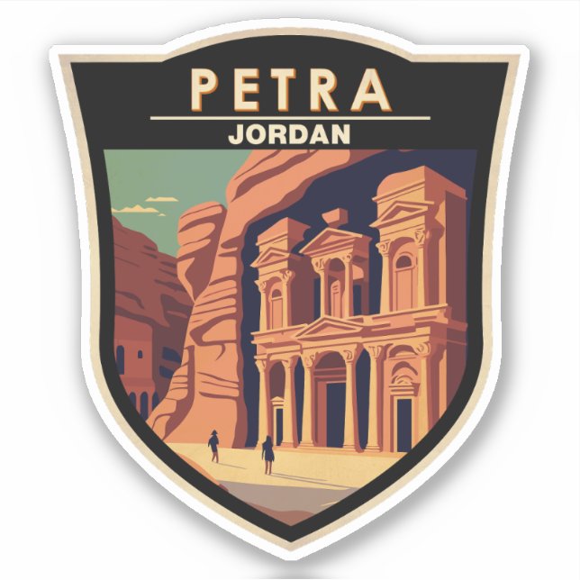 Pegatina Petra Jordan Viaje de Arte (Anverso)