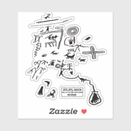 Pegatina Petroglyphs at Atlatl Rock at Valley of Fire State