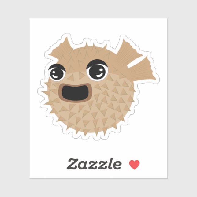 Pegatina Pez Globo (Hoja)