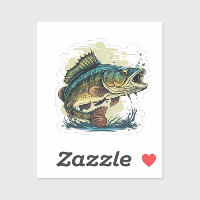 Pegatina pez gordo-vectorial-personalizado-camiseta-gran-pe (Hoja)