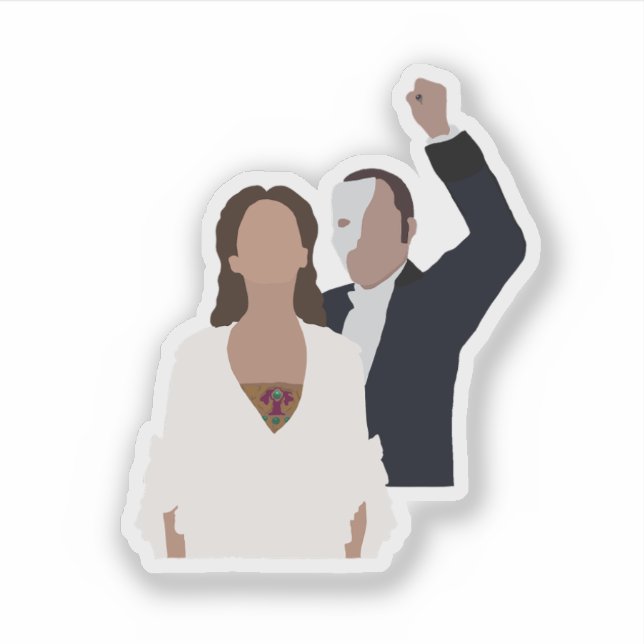 Pegatina Phantom y Christine (Anverso)