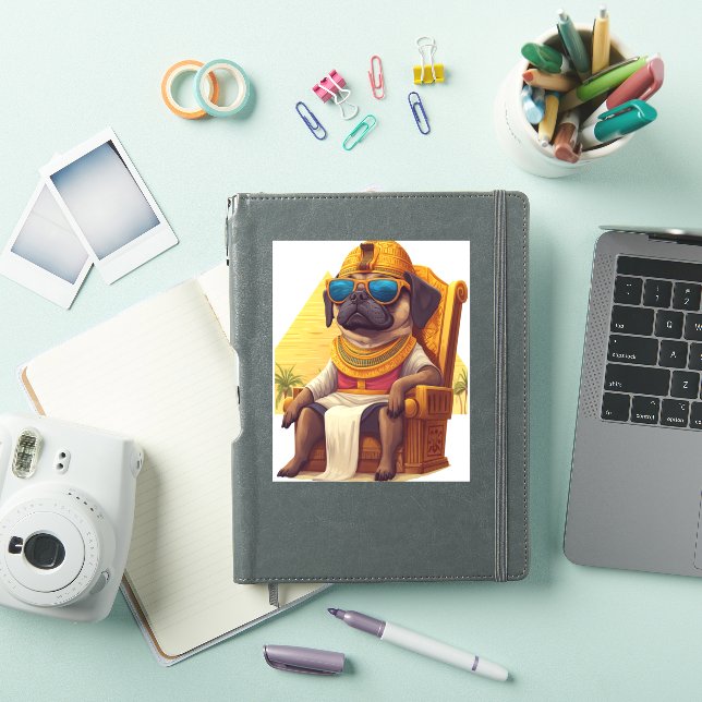 Pegatina Pharaoh Pug - Antiguo perro egipcio (Funda para iPad)