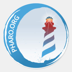 Pegatina Pharo pequeña ronda