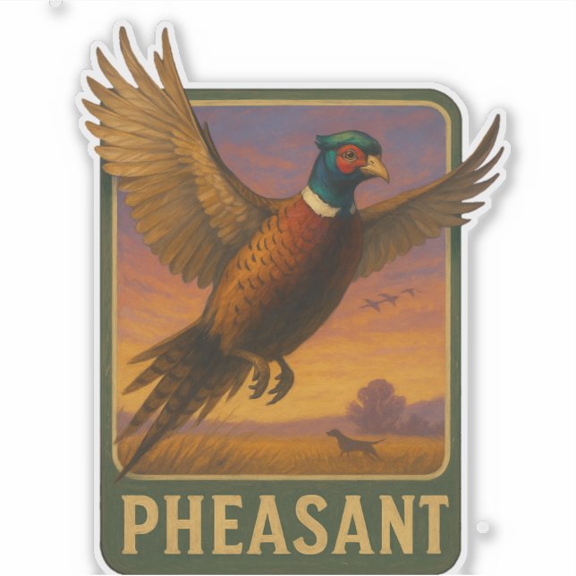 Pegatina Pheasant Sticker (Anverso)