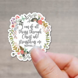 Pegatina Philippians 4:13 Biblia Scripture Verse