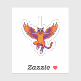 Pegatina Phoenix Cat Sticker – Cute Magical Fire Kitty