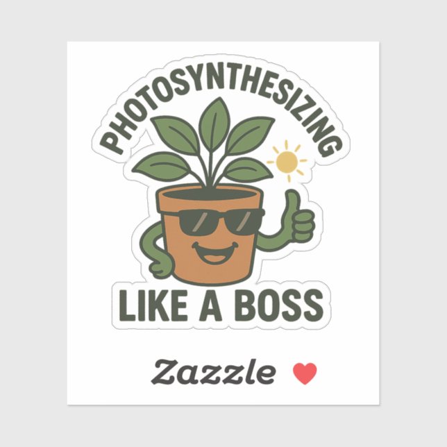 Pegatina Photosynthesising Like A Boss Vinyl Sticker (Hoja)