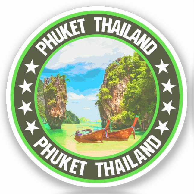 Pegatina Phuket (Anverso)