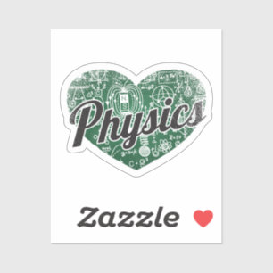 Pegatina Physics Retro Heart Blackboard Love