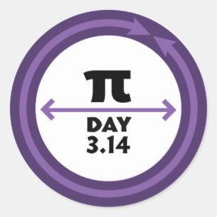 Pegatina Pi Day Purple