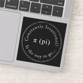 Pegatina Pi, El Vinyl Irracional De Diversión Matemática Co