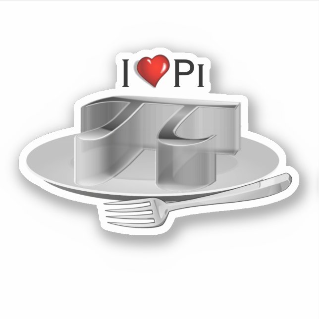 Pegatina Pi en una Bandeja de Plata (Anverso)