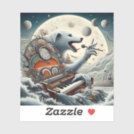 Pegatina Pianista canis celestial