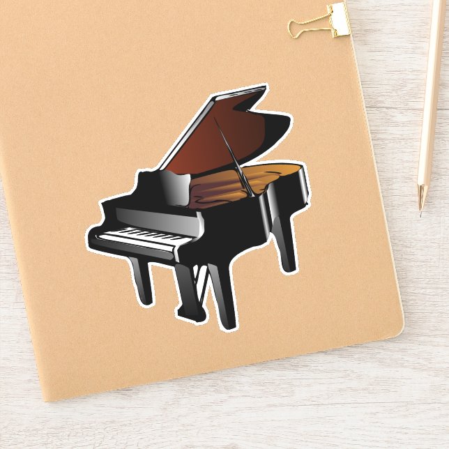 Pegatina Piano.música, música, música (Cuaderno)