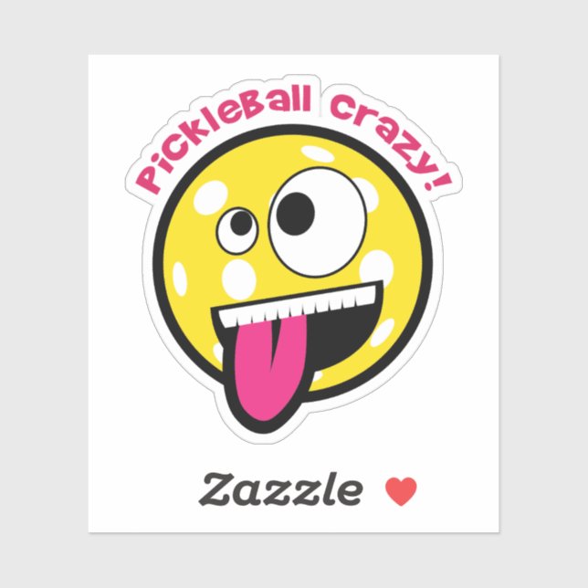 Pegatina Pickleball Crazy (Hoja)