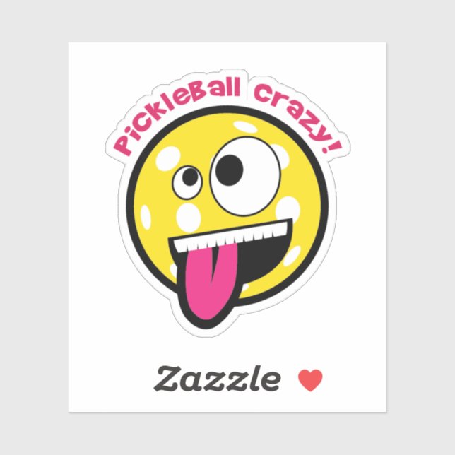 Pegatina Pickleball Crazy (Hoja)