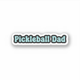 Pegatina Pickleball Dad Blue Retro Textos