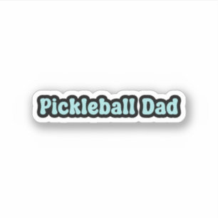 Pegatina Pickleball Dad Blue Retro Textos
