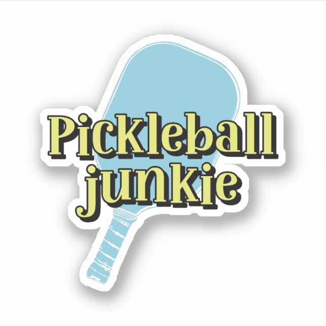 Pegatina Pickleball Junkie Pickleball Paddle (Anverso)