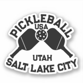 Pegatina Pickleball Paddle Ball Salt Lake City Personalizad