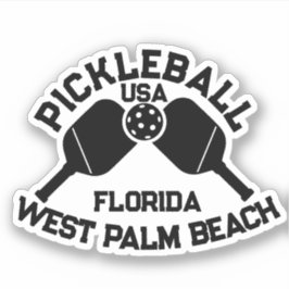Pegatina Pickleball Paddle Ball West Palm Beach Personaliza
