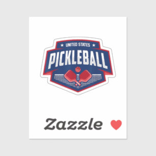 Pegatina Pickleball Support Team Pickleball Player USA
