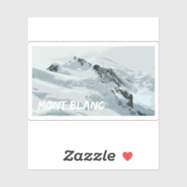 Pegatina Pico Mont Blanc, Francia