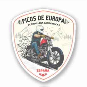 Pegatina Picos de Europa montañas Cantábricas españolas