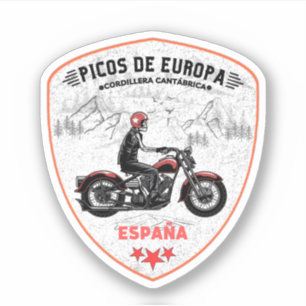 Pegatina Picos de Europa montañas Cantábricas españolas