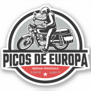 Pegatina Picos de Europa Motor español Montañas Cantábricas