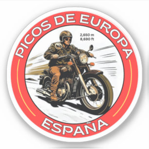 Pegatina Picos de Europa Motor español Montañas Cantábricas